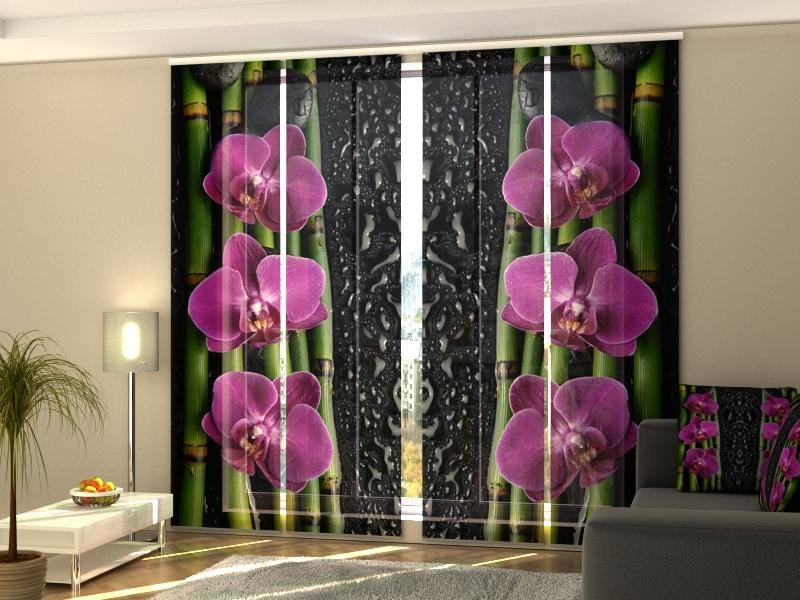 Paneļu aizkari (4 daļas) Curtains Luxury Orchid Home Trends