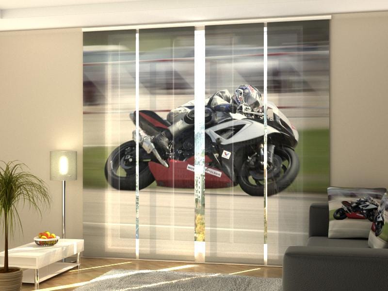 Paneļu aizkari (4 daļas) Curtains Motorcycle speed Home Trends