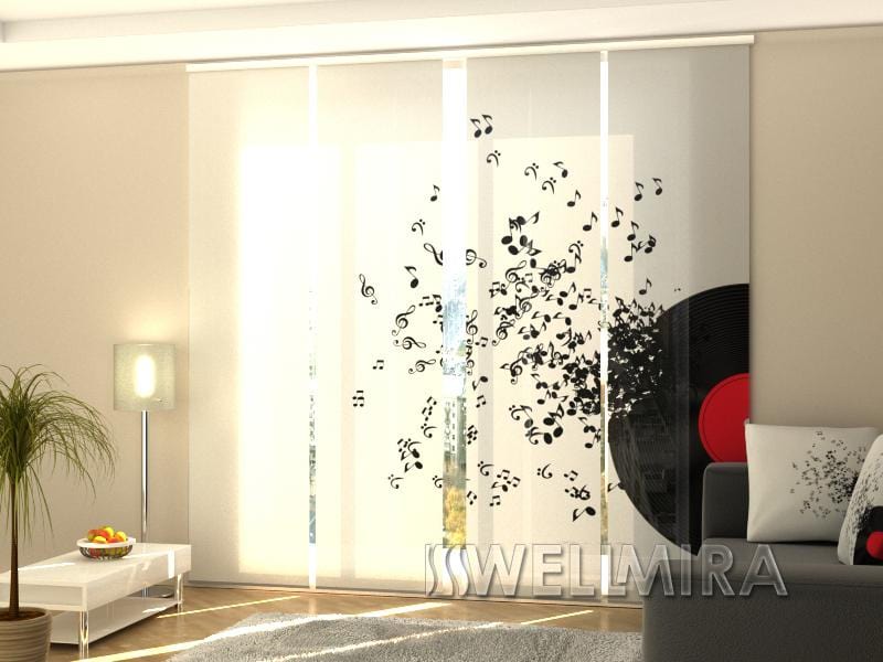 Paneļu aizkari (4 daļas) Curtains Music Home Trends