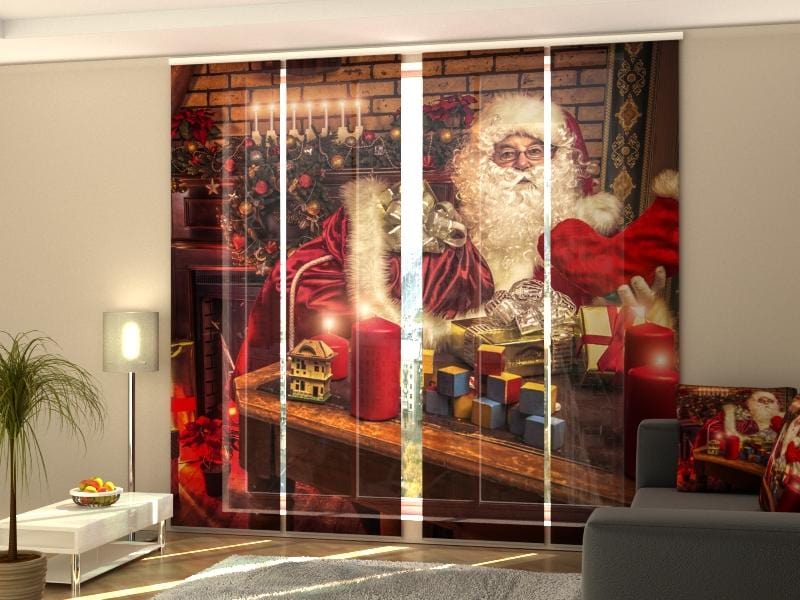 Paneļu aizkari (4 daļas) Curtains New Year's Night Home Trends