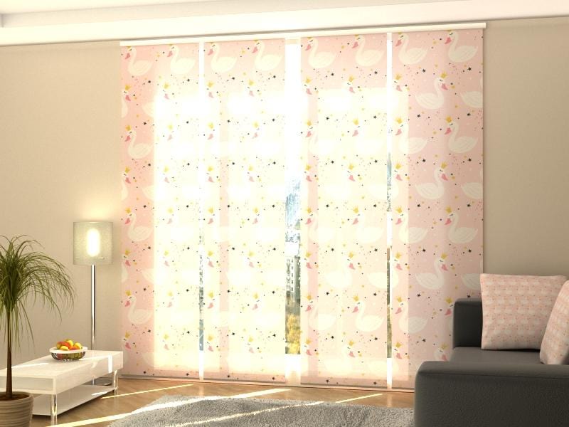 Paneļu aizkari (4 daļas) Curtains Princess Swan Screen / 140 / 40 Home Trends