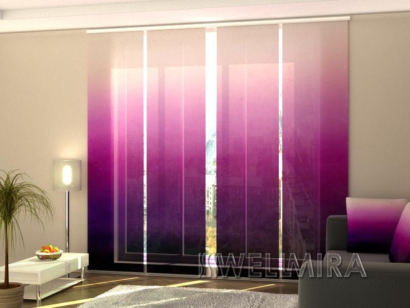 Paneļu aizkari (4 daļas) Curtains Purple Watercolor Ombre Home Trends