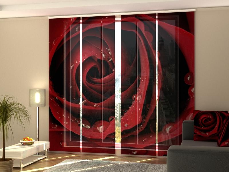 Paneļu aizkari (4 daļas) Curtains Red Rose Screen / 140 / 40 Home Trends