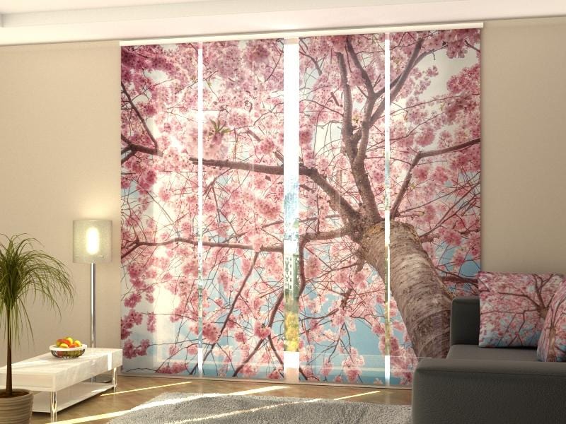 Paneļu aizkari (4 daļas) Curtains Sakura Blooming from Bottom Up Home Trends