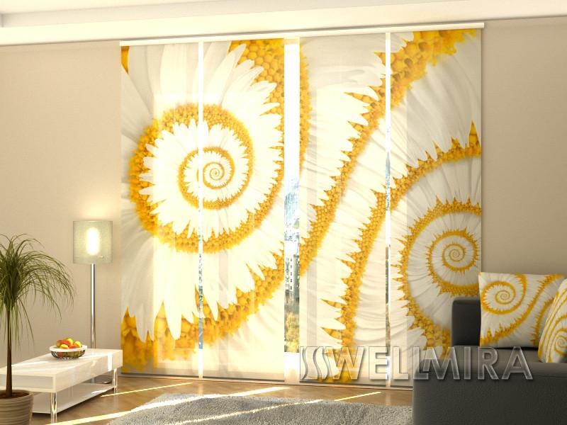 Paneļu aizkari (4 daļas) Curtains Snail Camomiles Home Trends