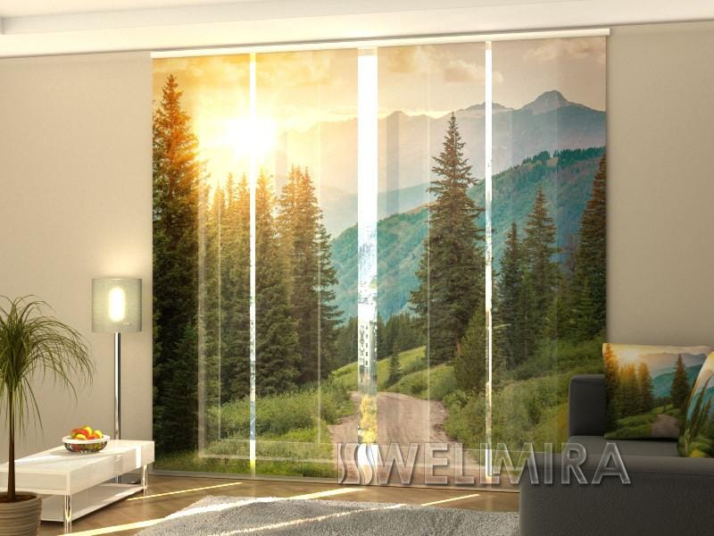 Paneļu aizkari (4 daļas) Curtains Sun and Mountains Home Trends