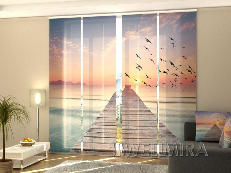 Paneļu aizkari (4 daļas) Curtains Sunrise on the Sea 2 Home Trends