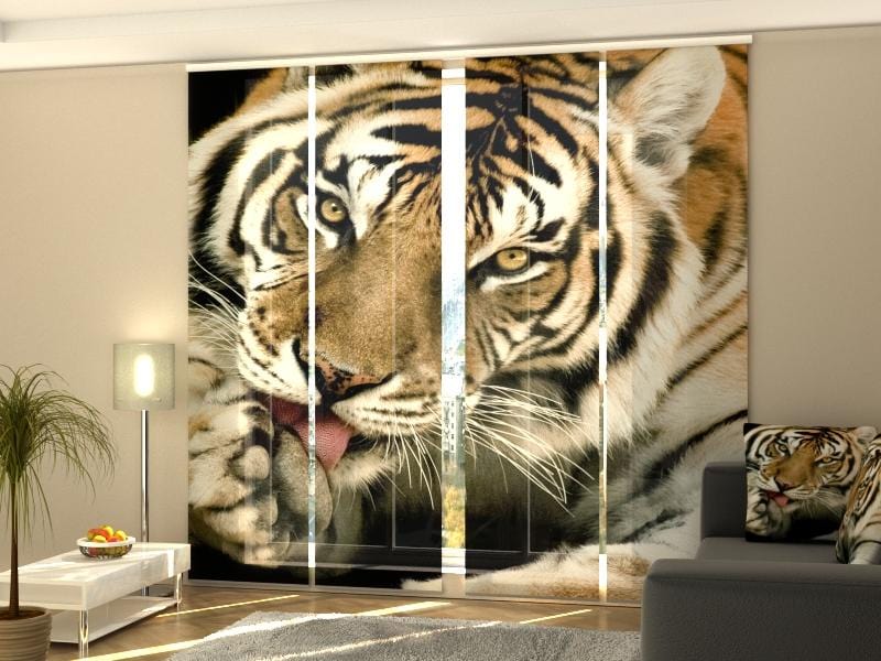 Paneļu aizkari (4 daļas) Curtains Tiger 2 Screen / 140 / 40 Home Trends