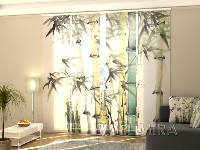 Paneļu aizkari (4 daļas) Curtains Watercolor bamboo Home Trends