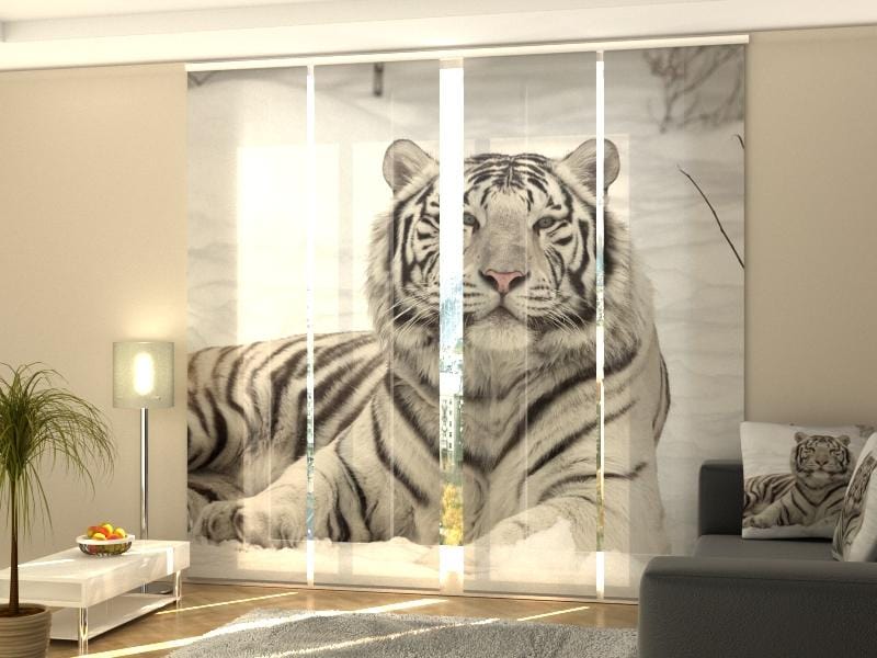 Paneļu aizkari (4 daļas) Curtains White Beauty Screen / 140 / 40 Home Trends