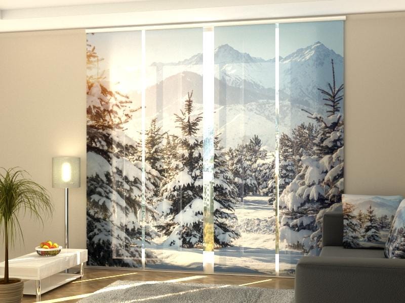 Paneļu aizkari (4 daļas) Curtains Winter Sun Home Trends