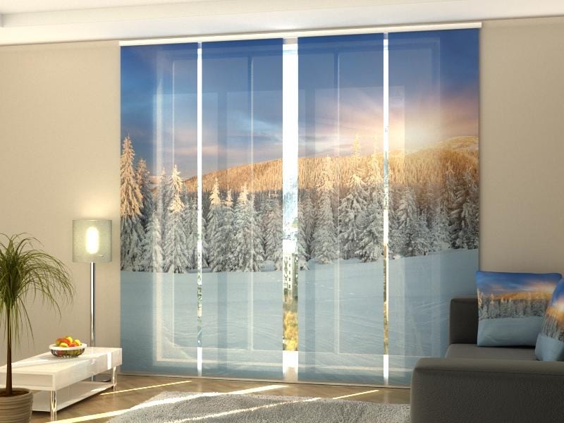 Paneļu aizkari (4 daļas) Curtains Winter Sunrise Home Trends