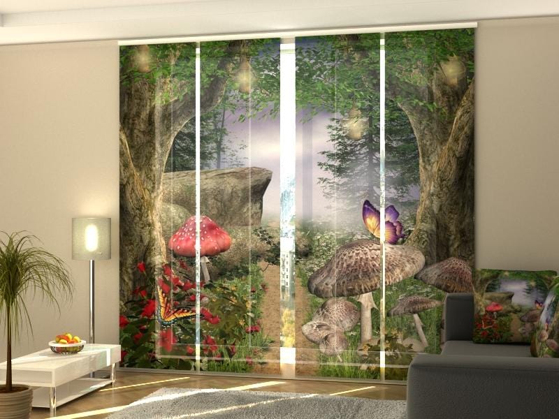 Paneļu aizkari (4 daļas) Curtains Wonders in the Forest Screen / 140 / 40 Home Trends