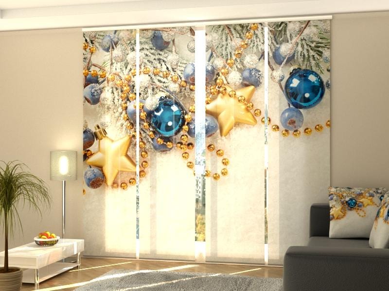 Paneļu aizkari (4 daļas) Curtains Xmas Decorations on the Snow Home Trends