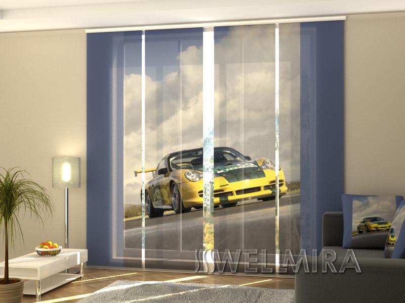 Paneļu aizkari (4 daļas) Curtains Yellow Supercar Home Trends