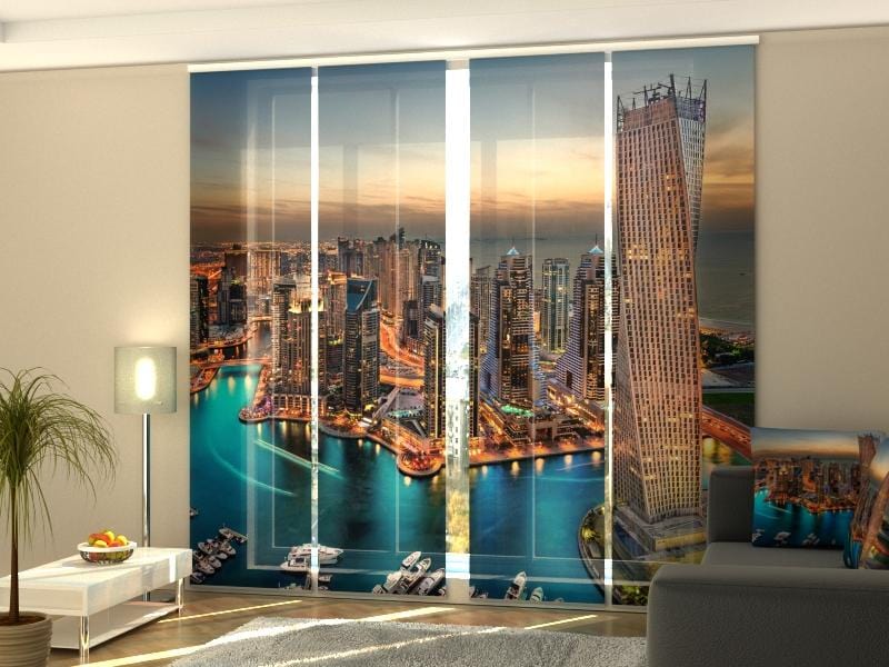 Paneļu aizkari (4 daļas) Dubai Sky-Scrapers Home Trends