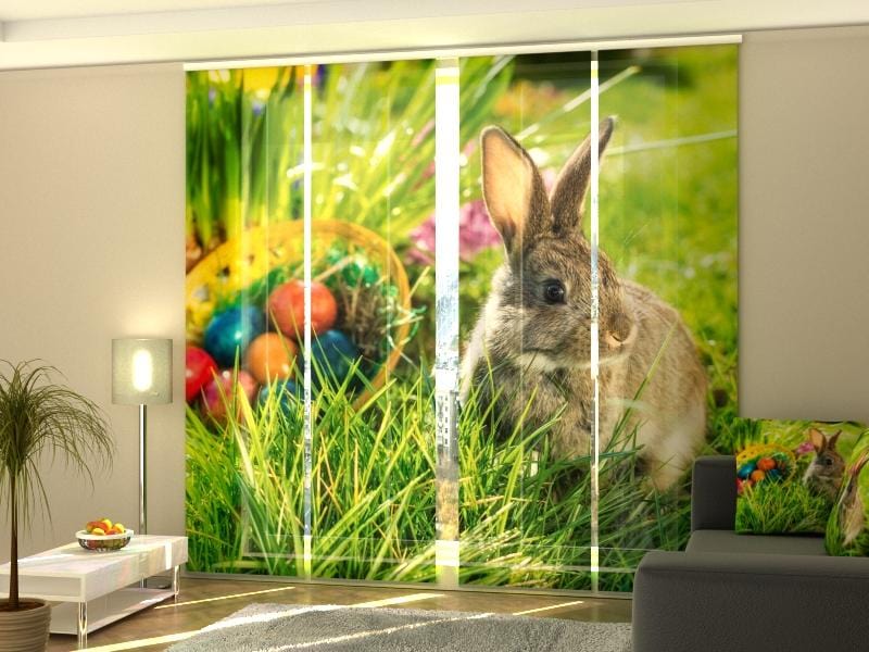 Paneļu aizkari (4 daļas)  Easter Rabbit Home Trends