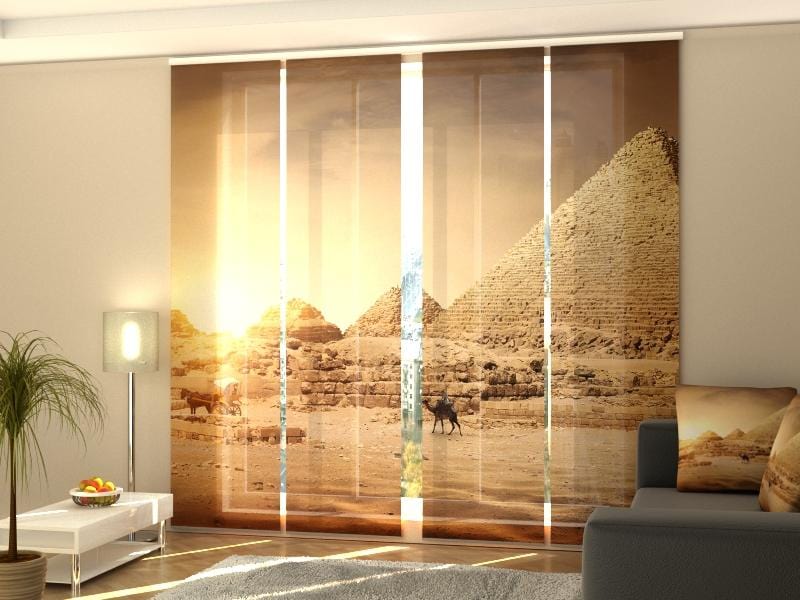 Paneļu aizkari (4 daļas) Egyptian Pyramids Home Trends