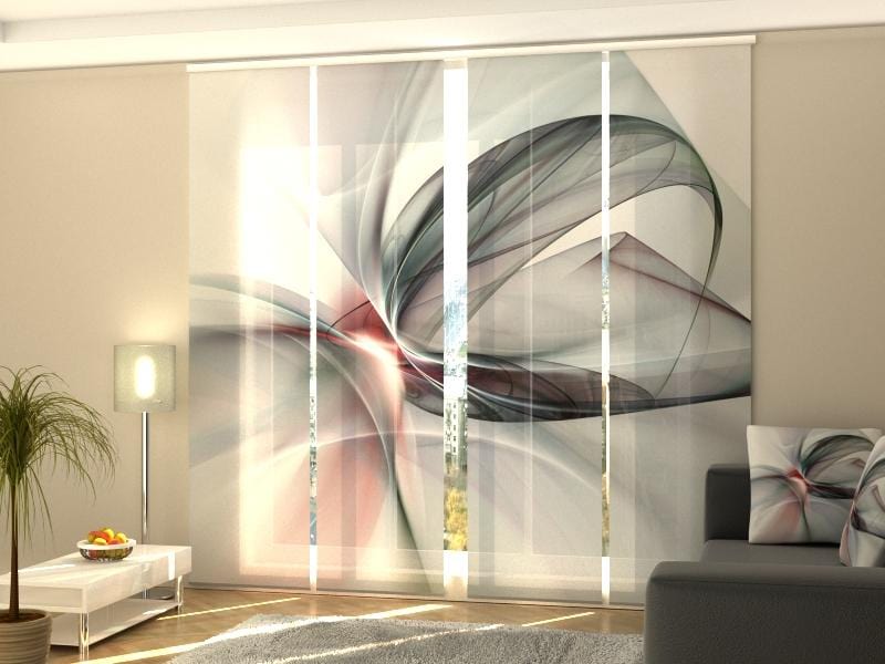Paneļu aizkari (4 daļas) Elegant Black Abstraction Home Trends