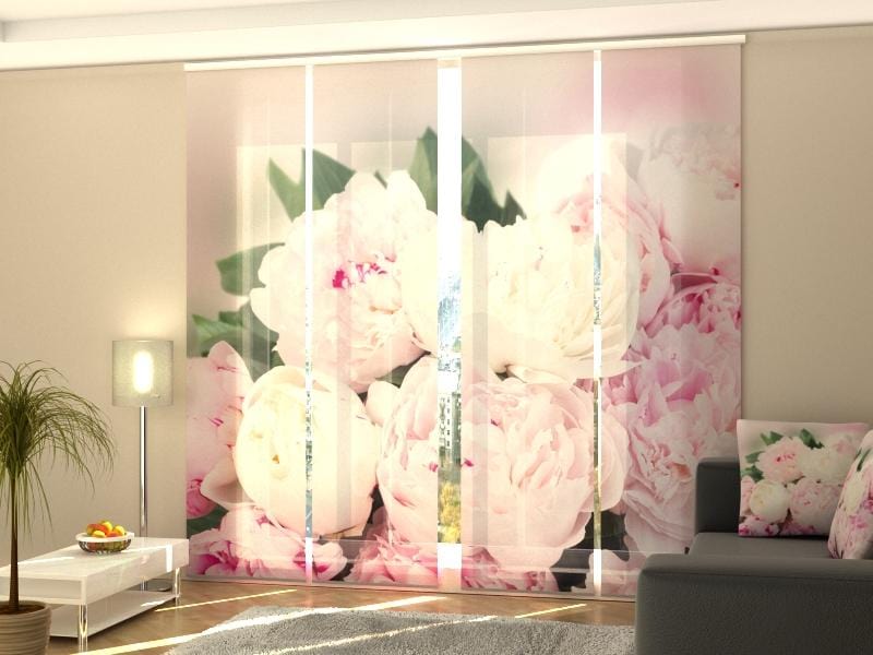 Paneļu aizkari (4 daļas) Fresh Pink Peonies Home Trends