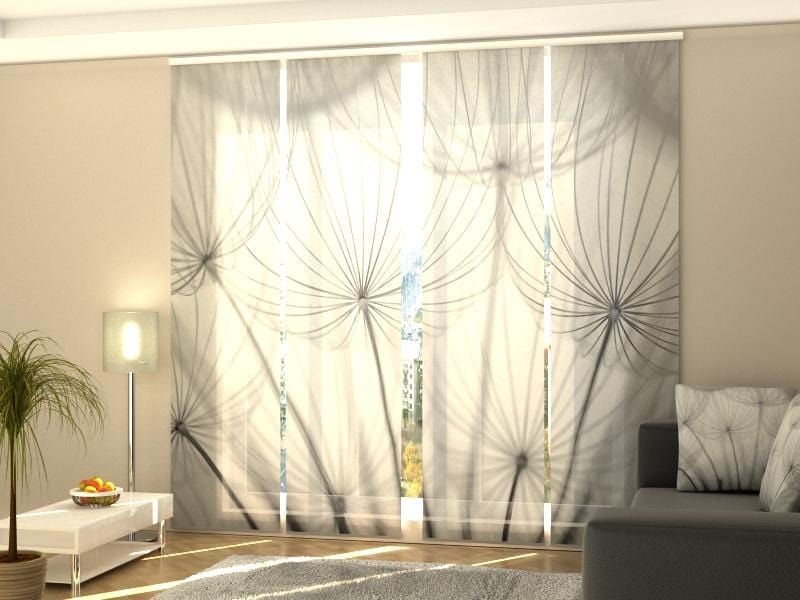 Paneļu aizkari (4 daļas) Gray Dandelion Home Trends