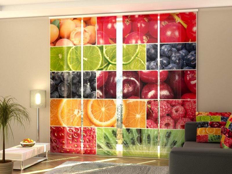 Paneļu aizkari (4 daļas) Juicy Berries Home Trends