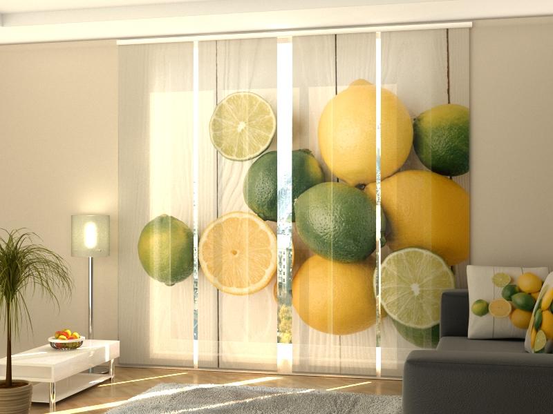 Paneļu aizkari (4 daļas) Limes and Lemons Home Trends