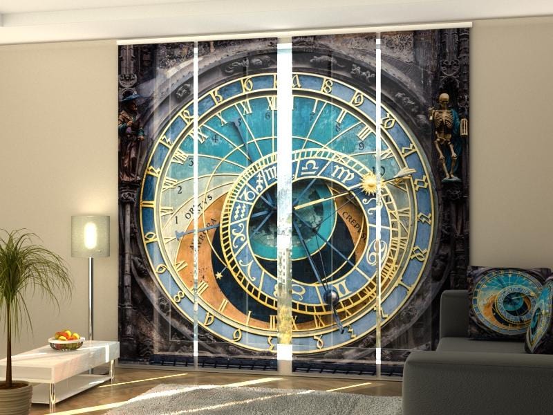 Paneļu aizkari (4 daļas) Old Prague Astronomical Clock Home Trends