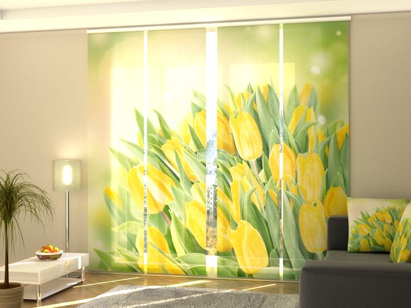 Paneļu aizkari (4 daļas) Spring Bright Yellow Tulips Home Trends