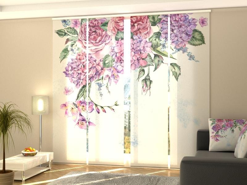 Paneļu aizkari (4 daļas) Summer Watercolor Home Trends