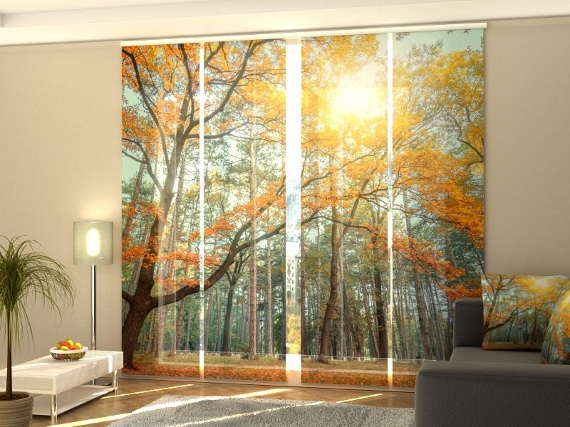 Paneļu aizkari (4 daļas) Sun in the Forest Home Trends