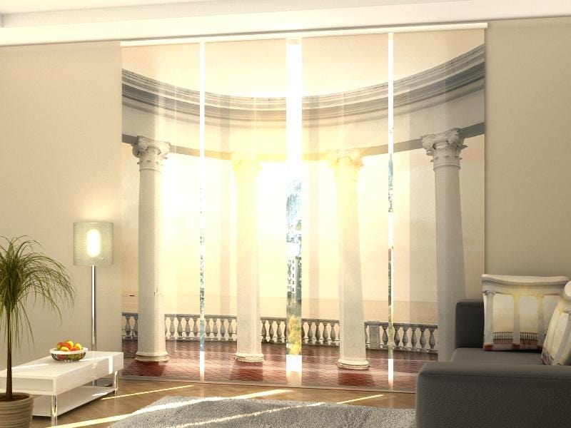 Paneļu aizkari (4 daļas) White Columns on a Seafront Home Trends
