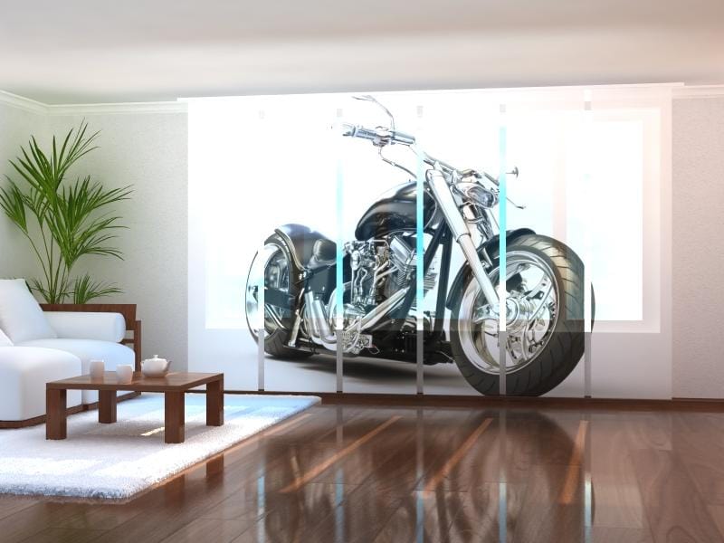 Paneļu aizkari (6 daļas) Black Motorbike Home Trends