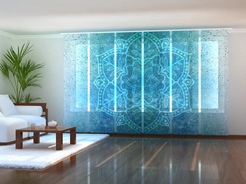 Paneļu aizkari (6 daļas) Blue Mandala Wellmira