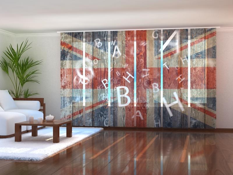 Paneļu aizkari (6 daļas) British Flag Wellmira
