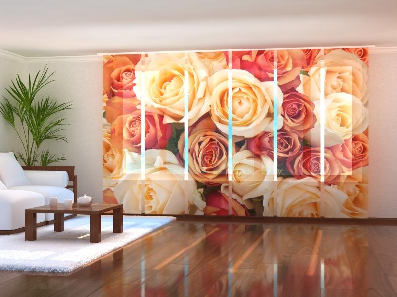 Paneļu aizkari (6 daļas) Candy Roses Wellmira