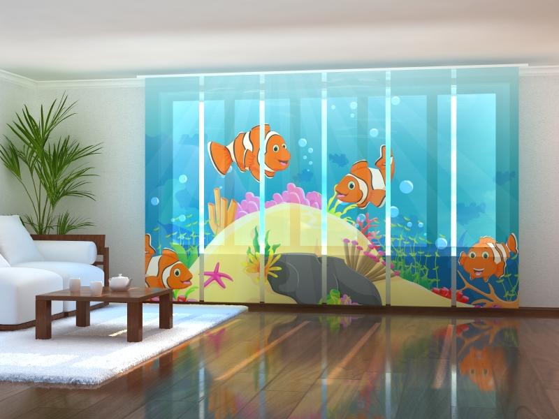 Paneļu aizkari (6 daļas) Clownfishes Wellmira