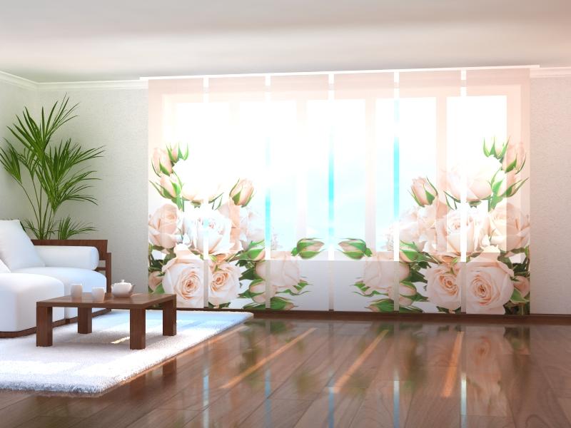 Paneļu aizkari (6 daļas) Cream Roses Wellmira