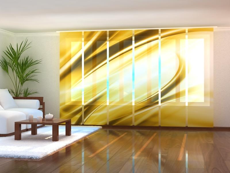 Paneļu aizkari (6 daļas) Modern Golden Abstraction Home Trends