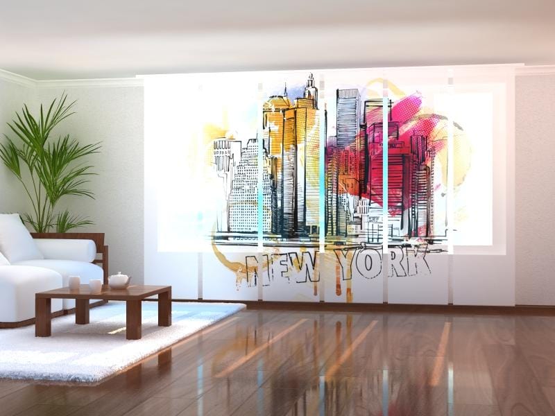 Paneļu aizkari (6 daļas) New York Art Home Trends