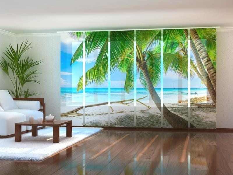 Paneļu aizkari (6 daļas) Sunny day on the Ocean Home Trends
