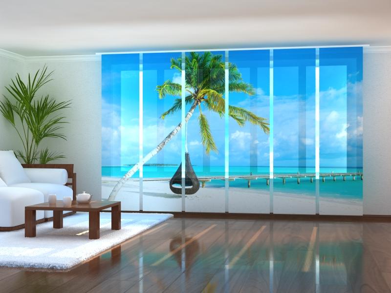 Paneļu aizkari (6 daļas) Swing-Daybed at Maldives Beachr Home Trends