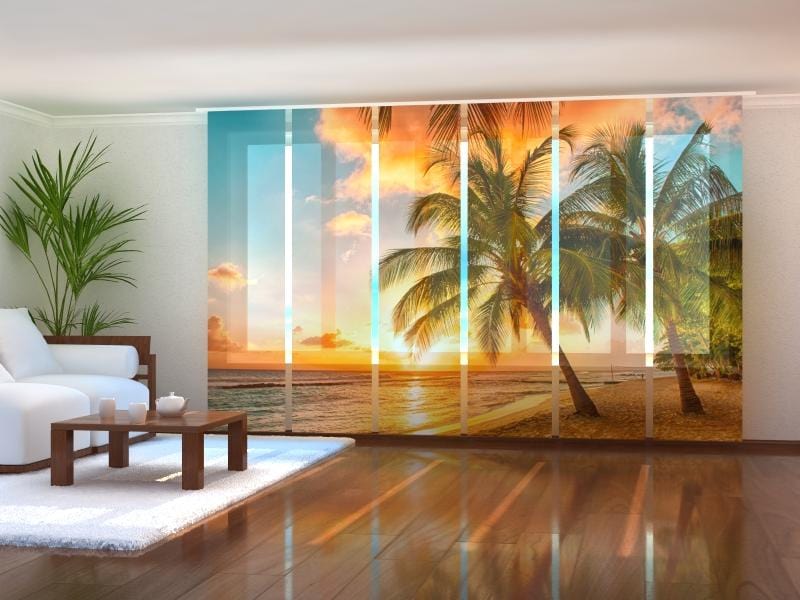 Paneļu aizkari (6 daļas) Tropical Coast Screen / 140 / 40 Wellmira