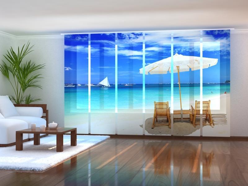 Paneļu aizkari (6 daļas) Tropical Vacation Screen / 140 / 40 Wellmira