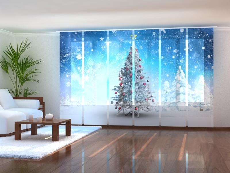 Paneļu aizkari (6 daļas) White Christmas Trees Screen / 140 / 40 Wellmira