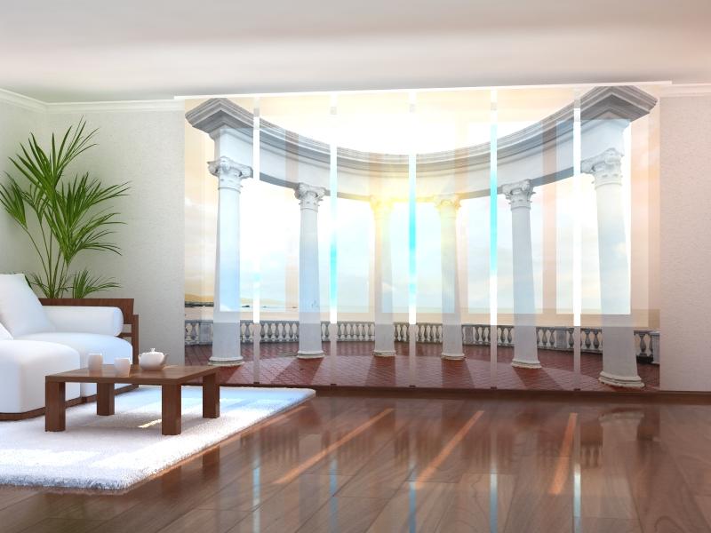 Paneļu aizkari (6 daļas) White Columns on a Seafront Home Trends
