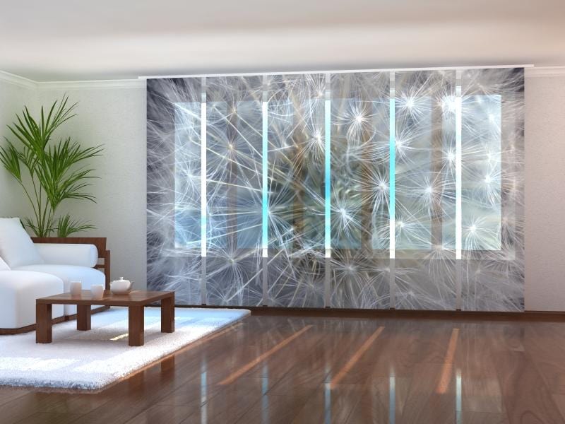 Paneļu aizkari (6 daļas) White Fluffy Dandelion Home Trends