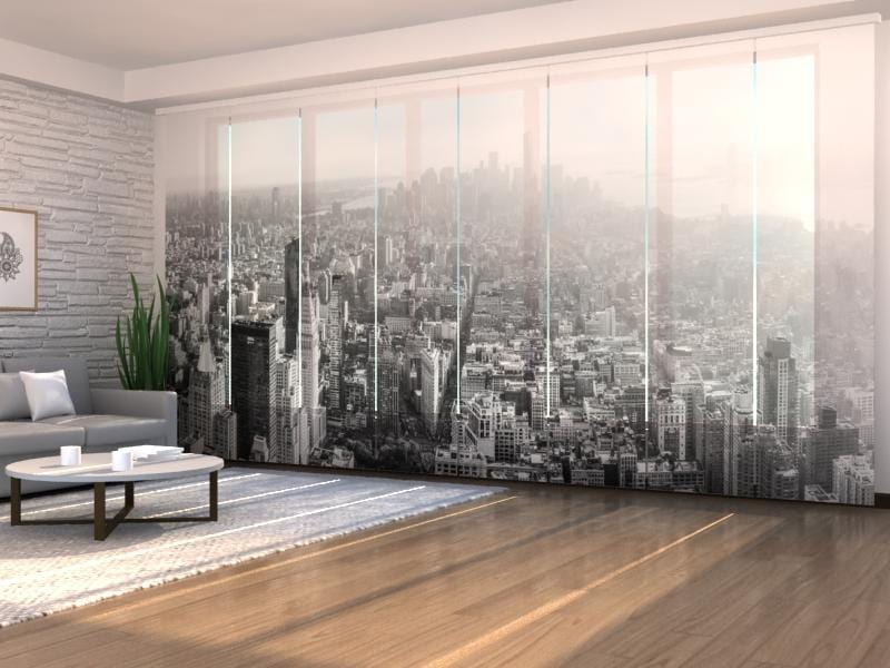 Paneļu aizkari (8 daļas) Black and White Manhattan Home Trends