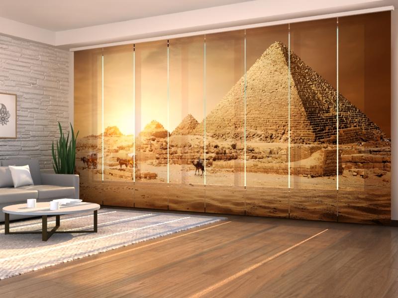 Paneļu aizkari (8 daļas) Egyptian Pyramids Home Trends