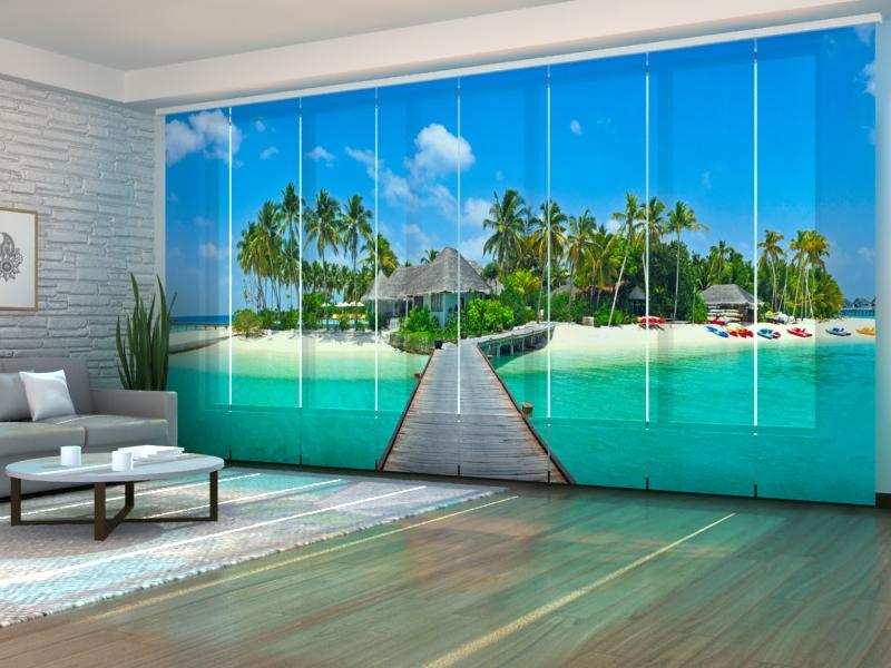 Paneļu aizkari (8 daļas) Road to Paradise Home Trends